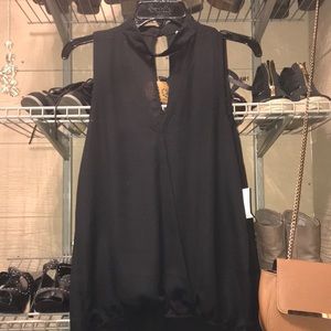 Charlotte Russe black Sheer Top